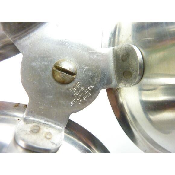 Vintage Stainless Steel Japan Wood Serving Bowls Candy Dip Condiment - Picture 4 of 4